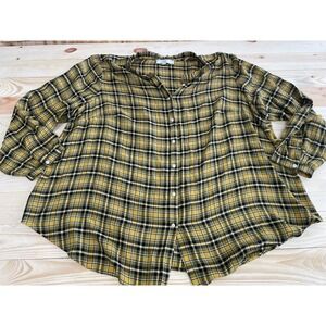 Ann Taylor‎ LOFT Plus plaid shirt size 24 SI27